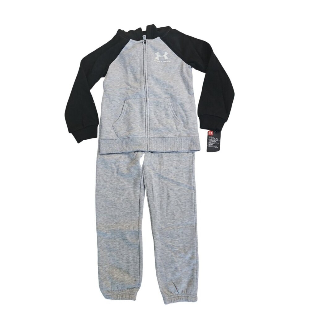 UNDER ARMOUR Boys Size 6 Hoodie & Sweat Pants 2 Pc Fleece Set NEW